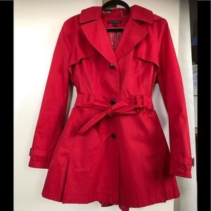 Via Spiga red trench coat size XL